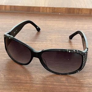 Bellagio Sunglasses C01 BS3005 Black Silver Dots Cat Eye Frames